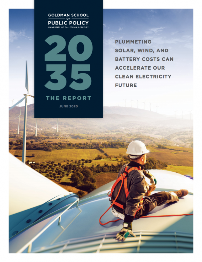 Cover Image of 2035 Report: Plummeting Solar, Wind, and Battery Costs Can Accelerate Our Clean Energy Future