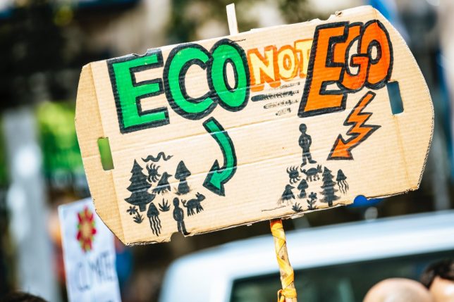 ECO NOT EGO. Global climate change strike - No Planet B - 09-20-2019. Photo by Markus Spiske on Unsplash.