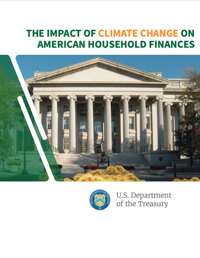 "The Impact of Climate Change on American Household Finances" report by The U.S. Department of the Treasury